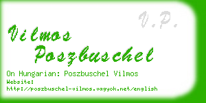 vilmos poszbuschel business card